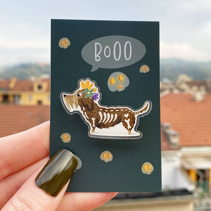 Acrylic Pin "Muerta" for wholesale by Meet Wilma