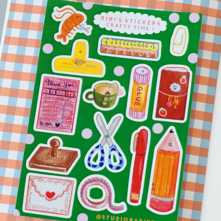 Studio Narine - Wholesale Sticker - Crafty Time! – A6 Sticker Sheet2