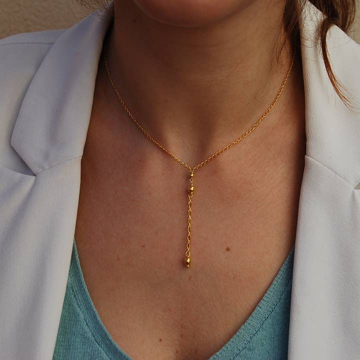 Yneda Jewels - Wholesale Y-Neck/Lariat Necklace - Long layered necklace, sterling silver necklace2