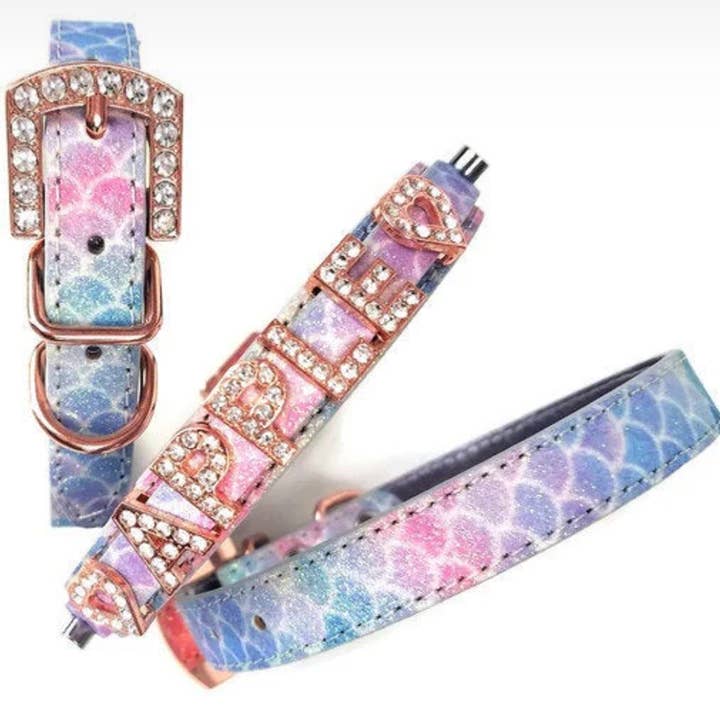 Collier pour Animaux Personnalisé | Sirène Scintillante pour la vente par House of FurBaby