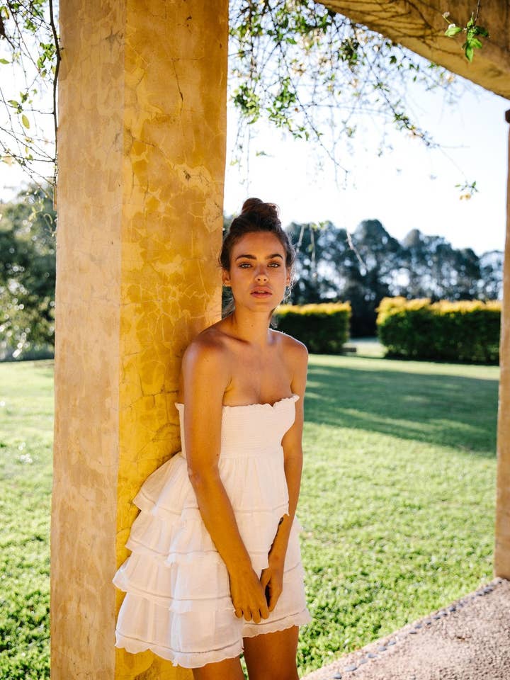 MARGOT KLÄNNING - WHITE för wholesale av BEFORE ANYONE ELSE