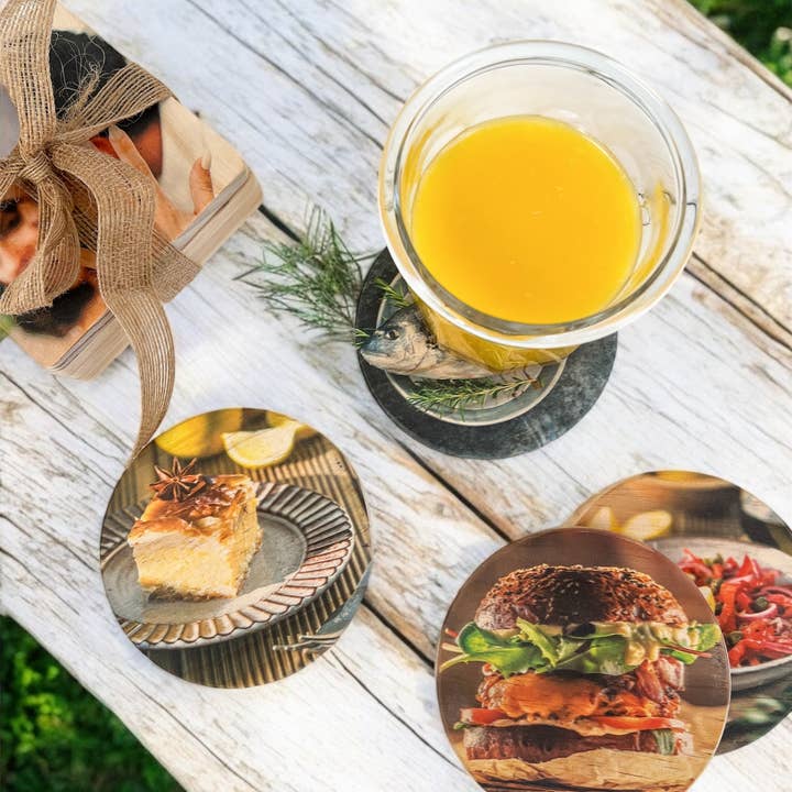 Round Wooden Coasters for wholesale by SWEETGIFTMART