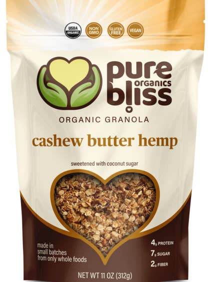 Beurre de noix de cajou chanvre sucre de noix de coco sucré - 11oz pour la vente par Pure Bliss Organics
