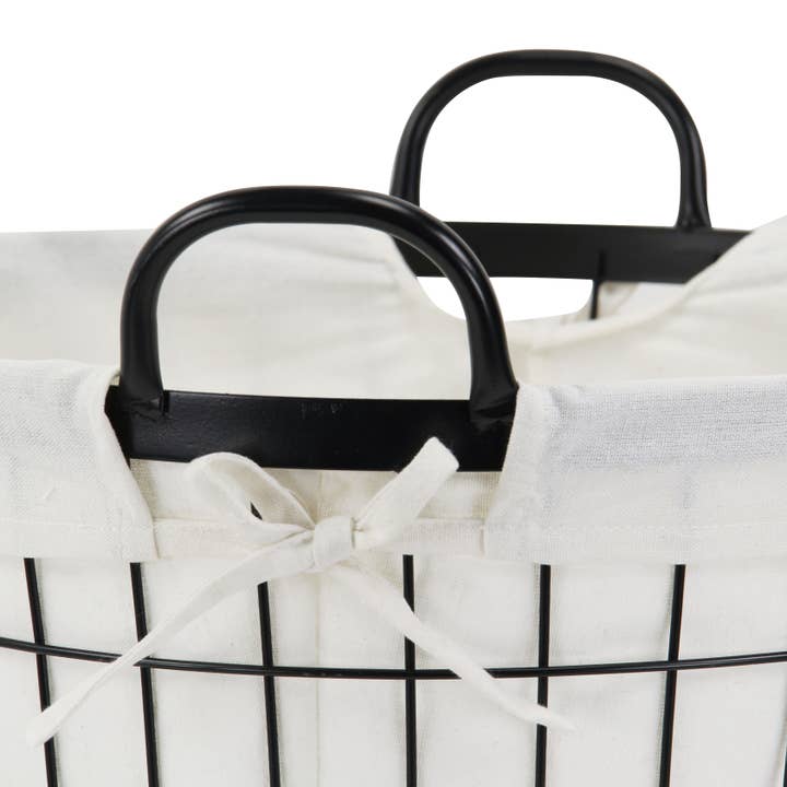 Cheungs Home Decor - Vente Panier garni - Panier à linge en fil métallique doublé Esker