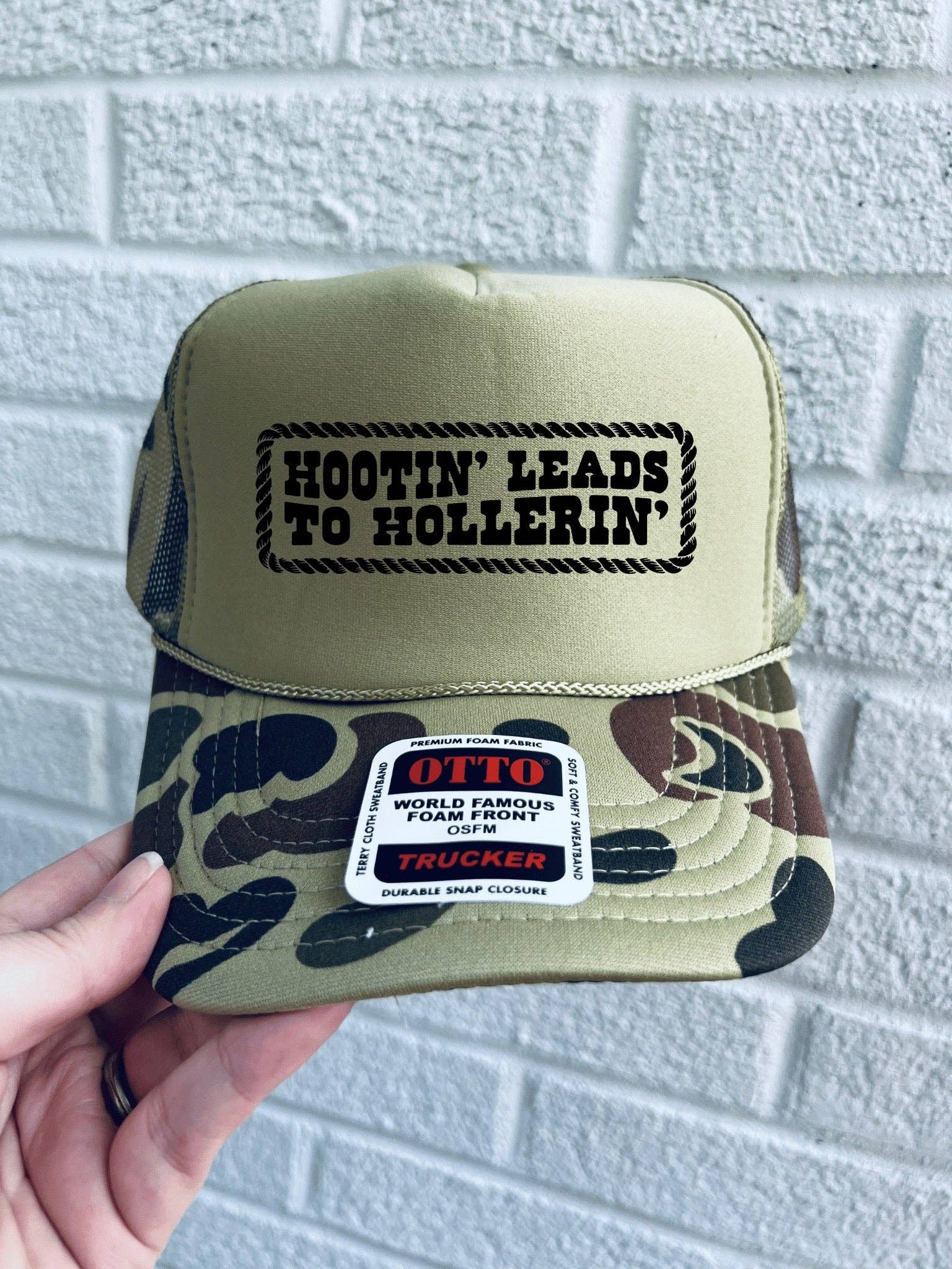H+P Wholesale - Wholesale Trucker Hat - Unisex - Hootin' Leads To Hollerin' Trucker Hat