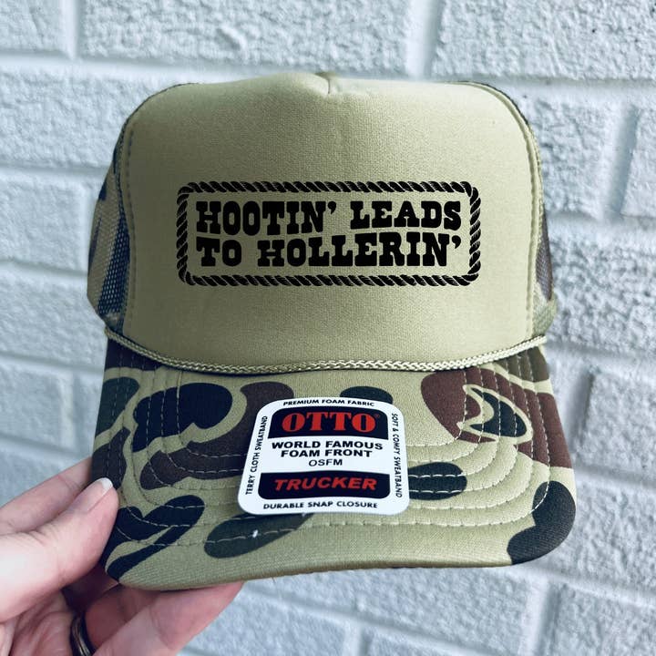 H+P Wholesale - Wholesale Trucker Hat - Unisex - Hootin' Leads To Hollerin' Trucker Hat0