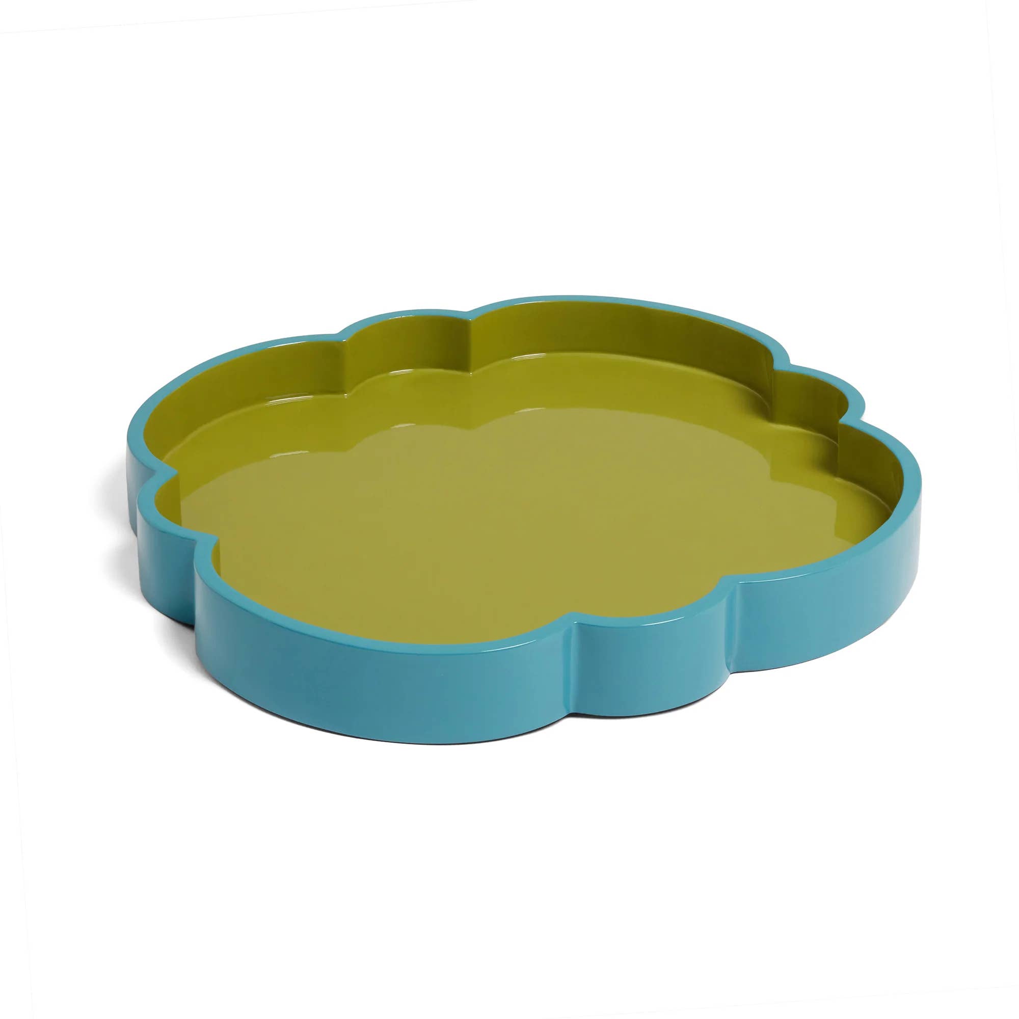 Host Home - Vente Plateaux décoratifs - PLATEAU EN LAQUE NUAGE VERT