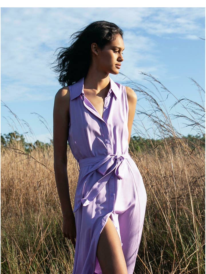 Essentials Lilac Cate Mini Dress for wholesale by WALLIS AND JAZZ