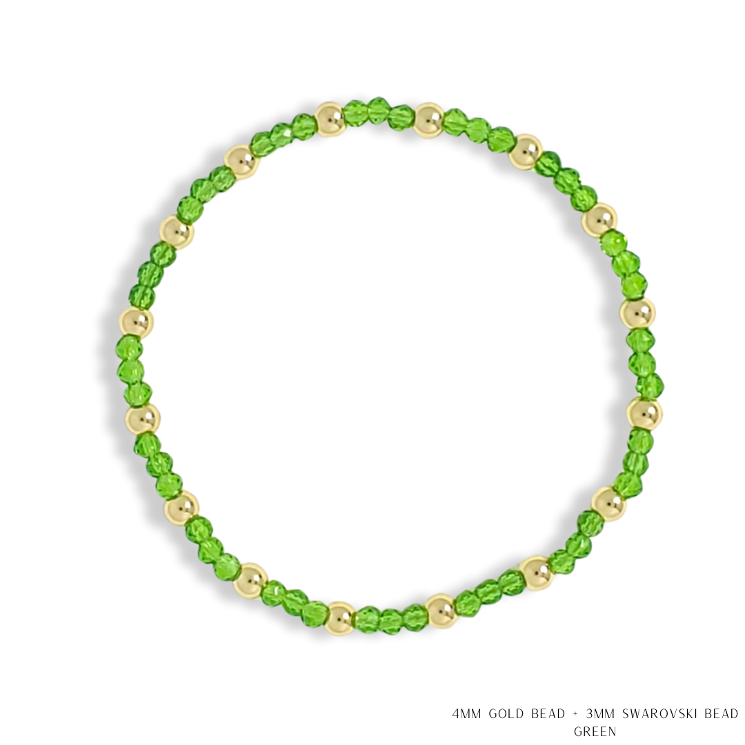 Savvy Bling - Vendita all'ingrosso Bracciale con perline - Bracciale con Perline in Oro e Cristalli Swarovski - Più Colori14