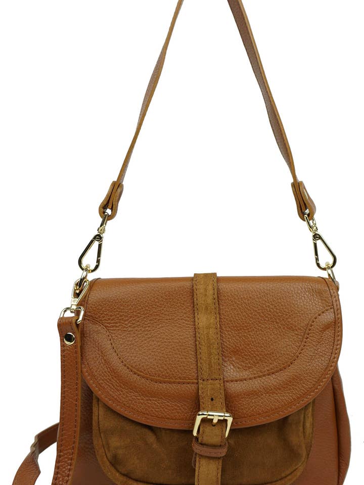 Sac bandoulière en cuir avec rabat 76055 pour la vente par Anais