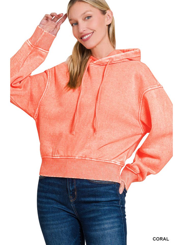 42POPS – Großhandel Hoodie – Damen – Acid-Wash-Fleece-Crop-Hoodie15