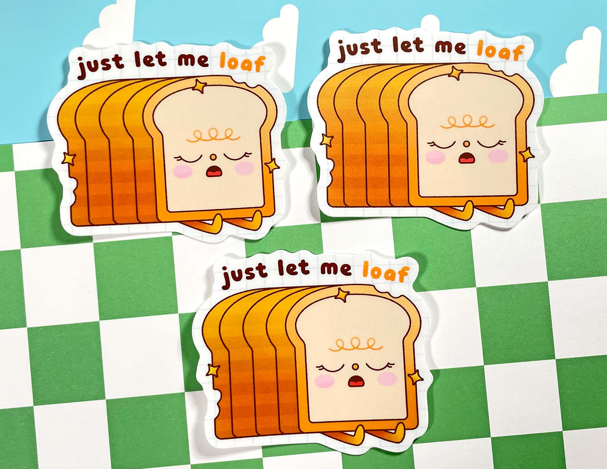 Kidnichols - Vente Autocollant - Autocollant en vinyle mat Let Me Loaf | Autocollant Lazy Day |1