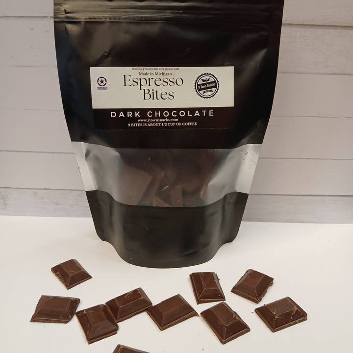 RTown Snacks - Wholesale Chocolate - Dark Chocolate Espresso Bites 3oz0