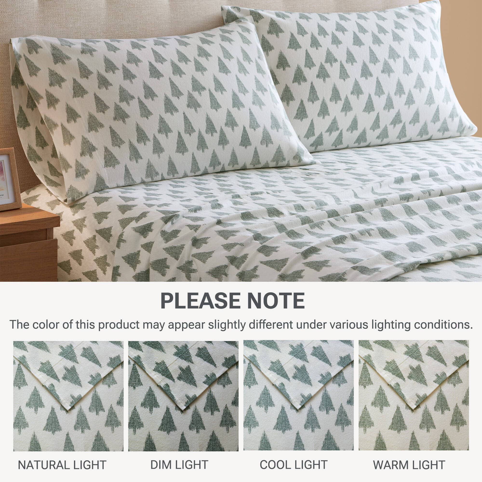 Olliix - Wholesale Sheet Set - Flannel Cotton Print Sheet Set, Ikat tree8