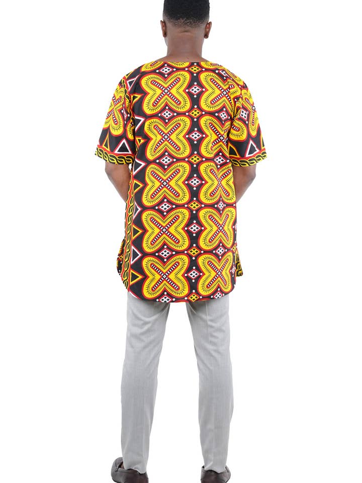 Satsuma Wholesale - Wholesale Tunic - Men's - Traditional Ankara Dashiki Shirt