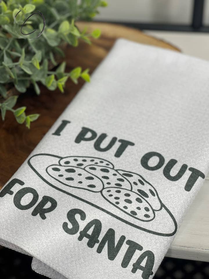 Eu coloco para o Santa Waffle Weve Toalha de Chá por atacado de CMD Wholesale