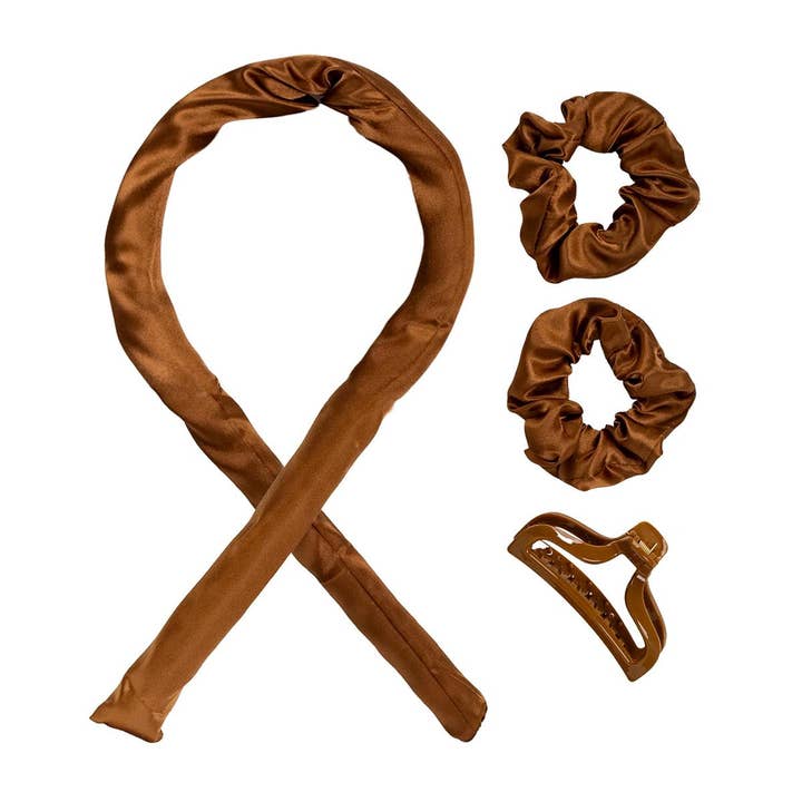 Bodico - Wholesale Hair Curlers - Satin Heatless Curling Set,2-asst, 4-PC SET, Tie Card1