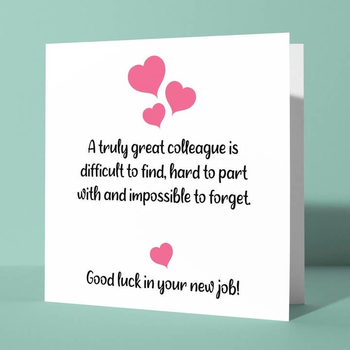 A Great Colleague Quote - Good Luck Leaving Card for wholesale by Peacock Printing