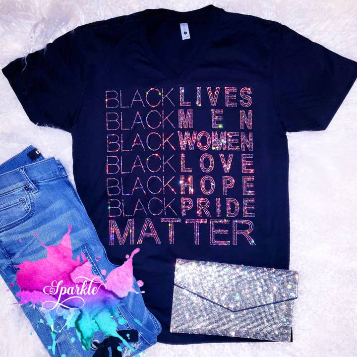 Black Lives Matter Hotfix Transfer Design Only for wholesale by Crystallized by Sparkle