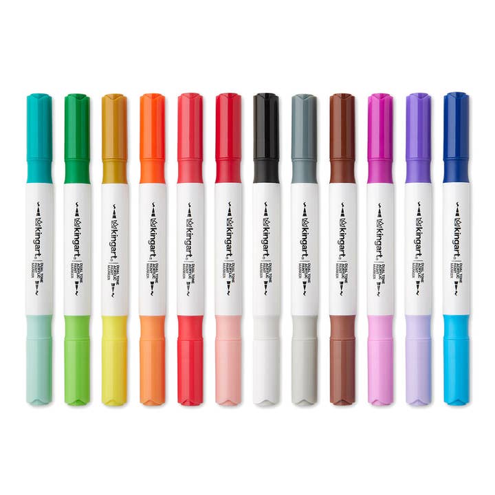 KINGART - Wholesale Marker - Dual Tone Acrylic Markers - 36 Pens / 72 Colors3