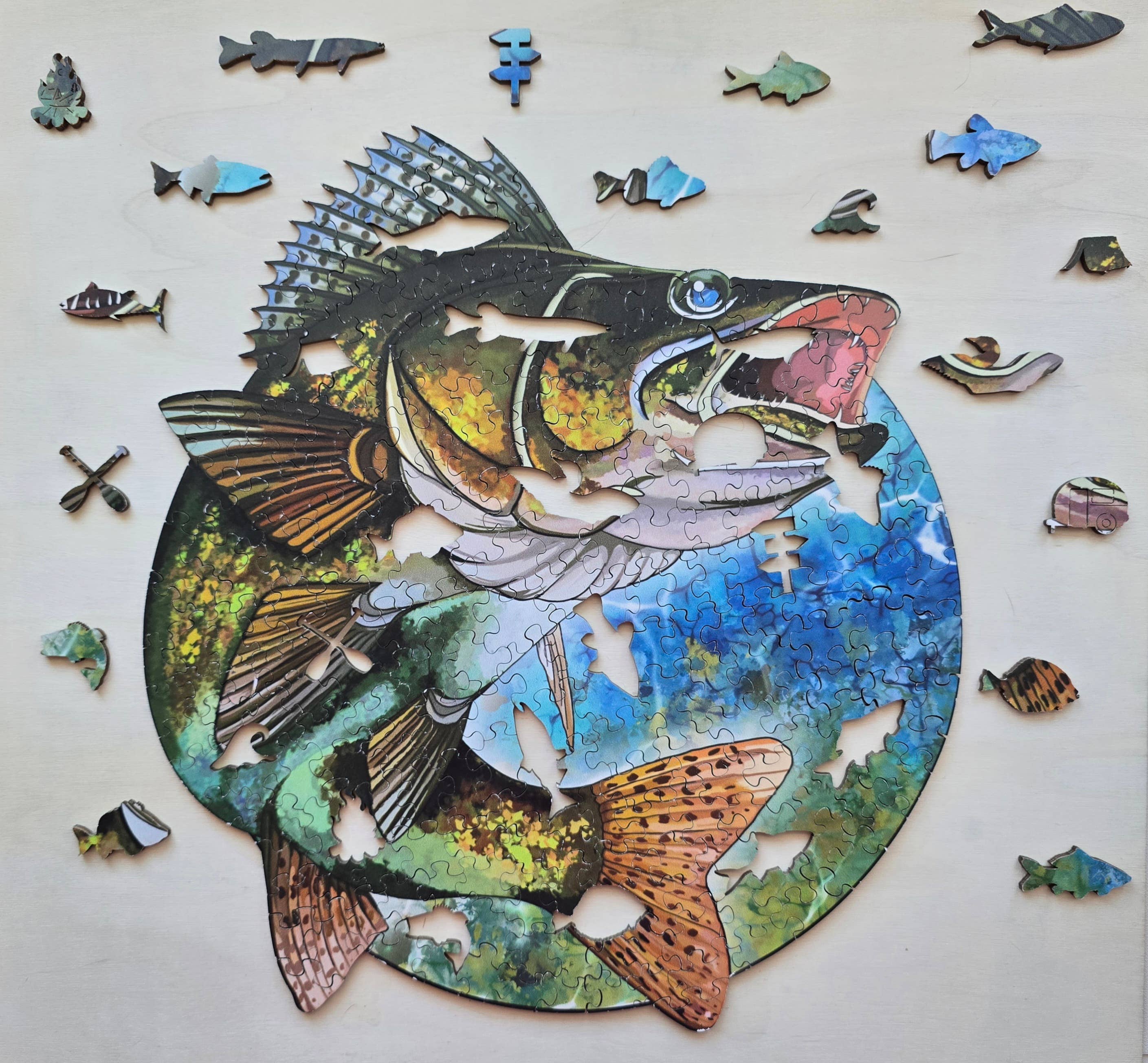 Art Factory LLC - Wholesale Puzzle - Adult - Walleye wooden puzzle5