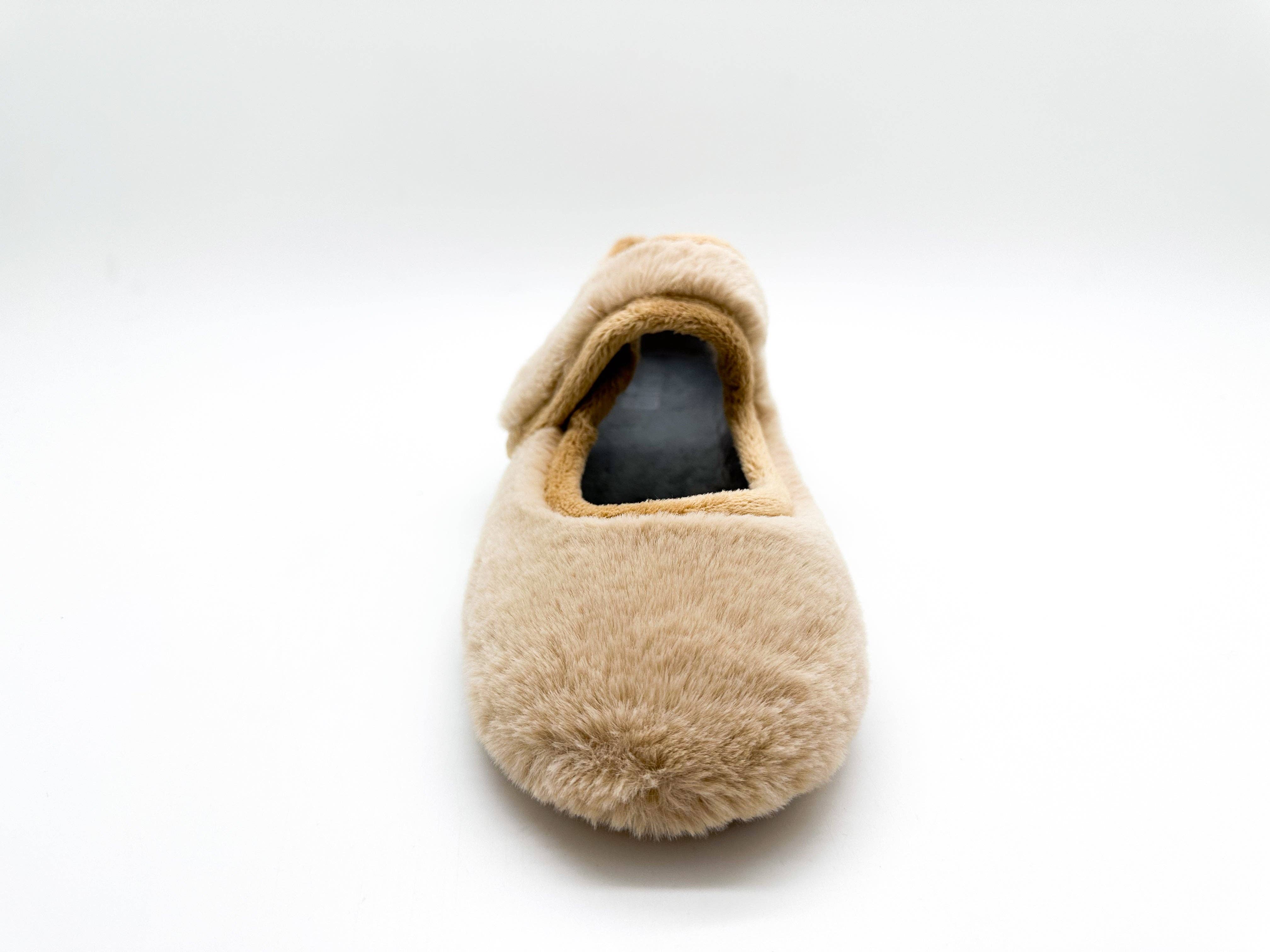 thies - Wholesale Flats - Women's - thies 1856 ® Rec Fur Ballerina vegan beige3