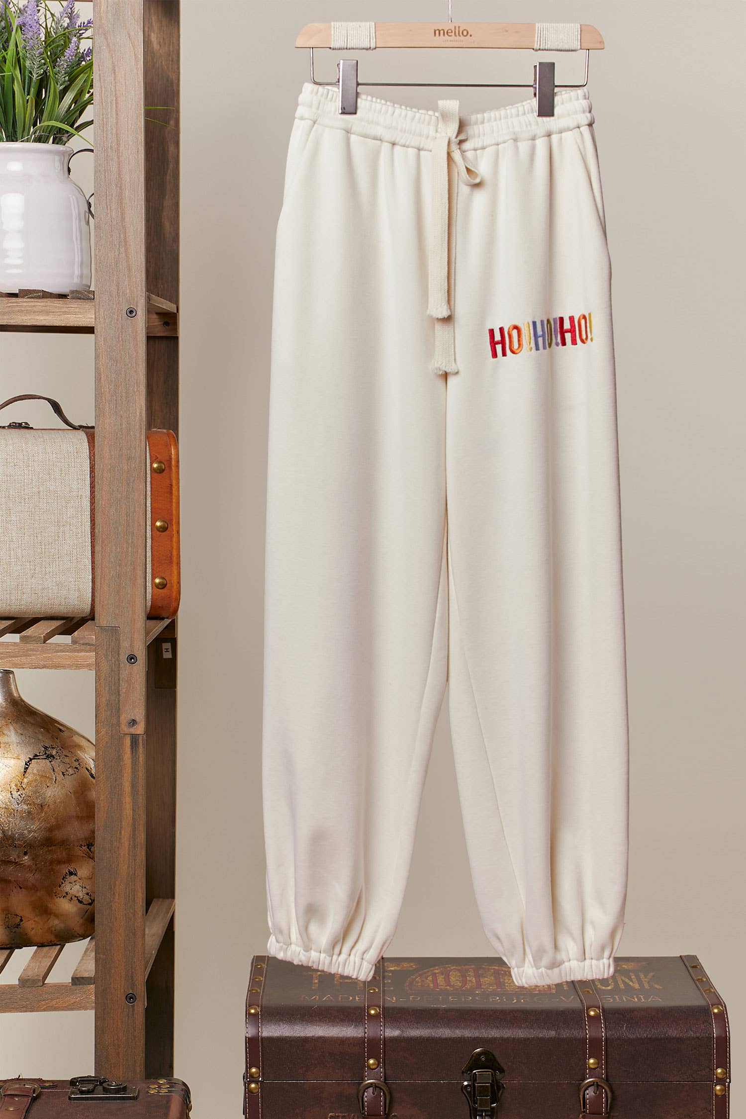 Mello. - Wholesale Pants - Women's - Christmas Pants with Lettering1