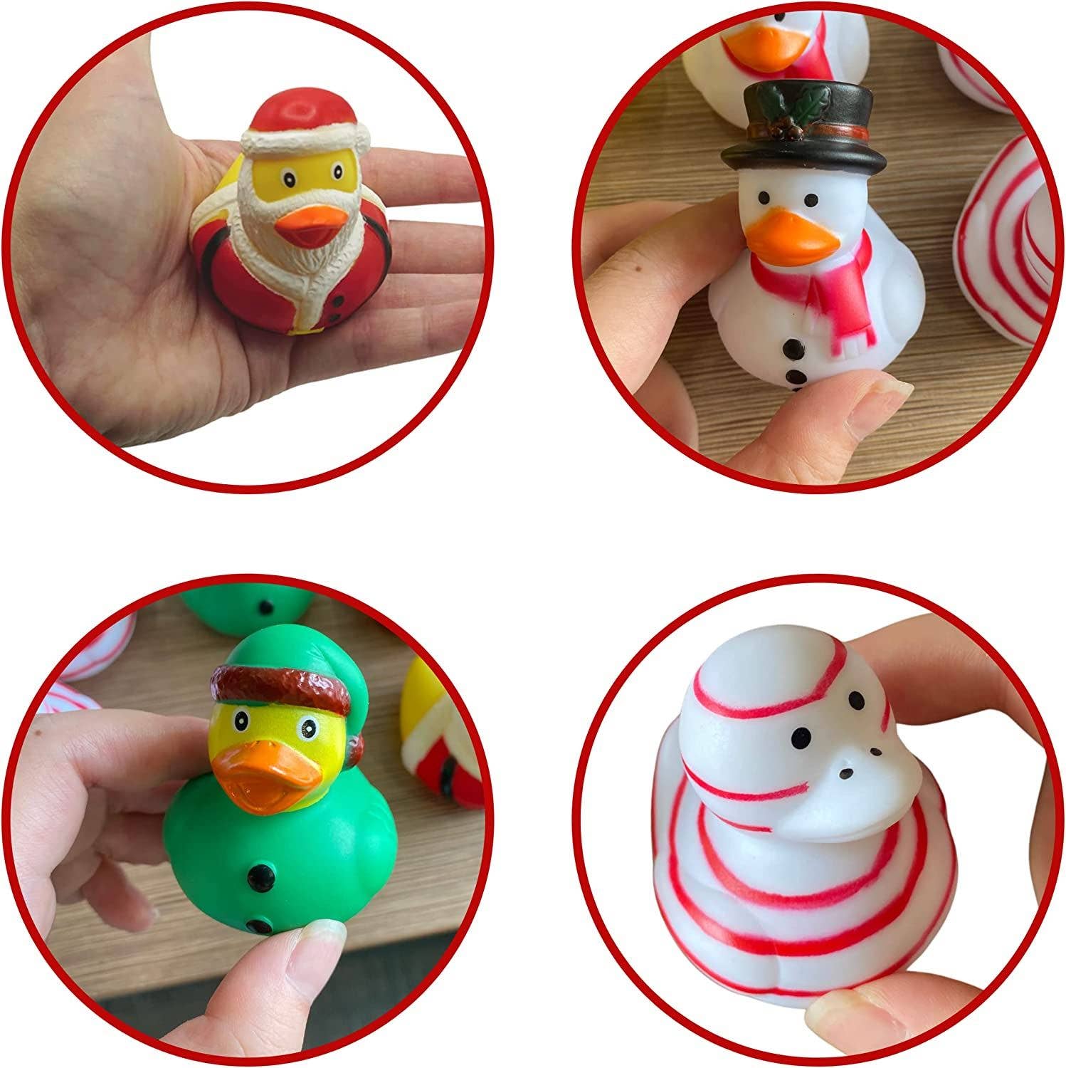 4E's Novelty - Wholesale Bath Toy - Baby - 4E's Christmas Rubber Ducks - 24 Pack Holiday Fun for Kids6