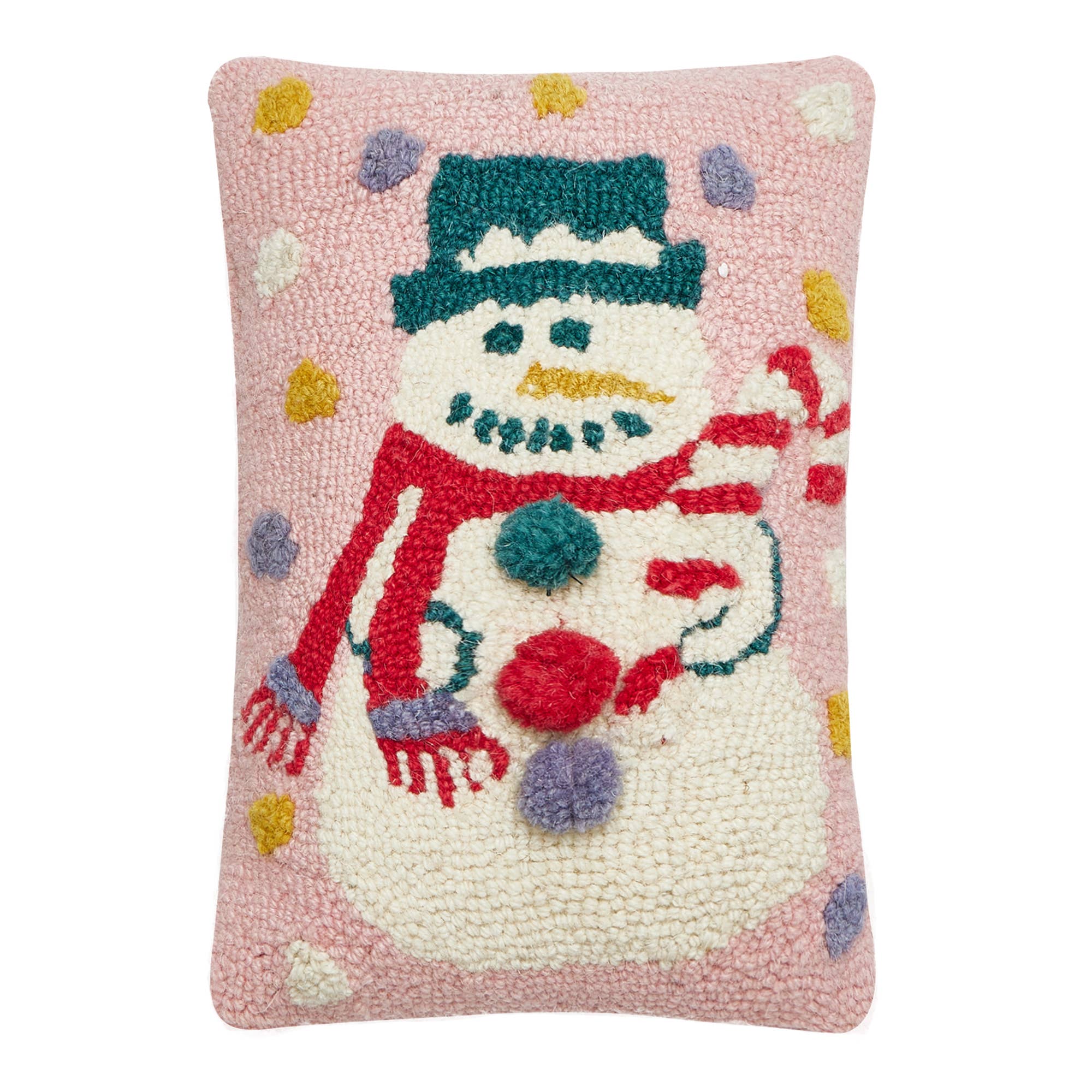 Peking Handicraft - Wholesale Throw/Decorative Pillow - Pink Snowman Hook Pillow0