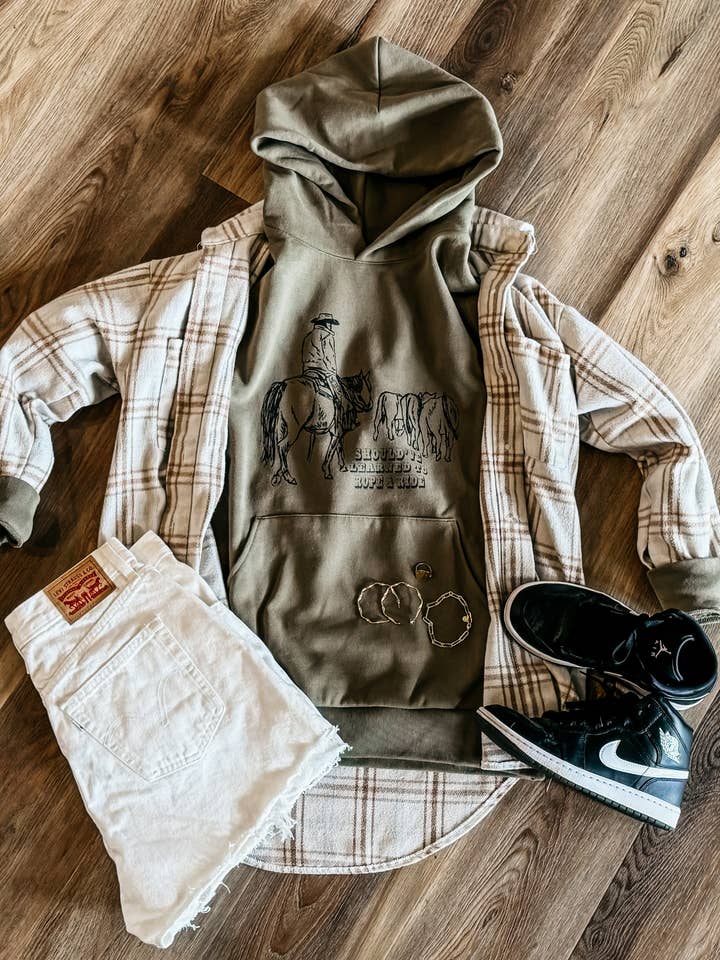 Shoulda Been A Cowboy Hoodie for wholesale by SRM Custom Art & Design