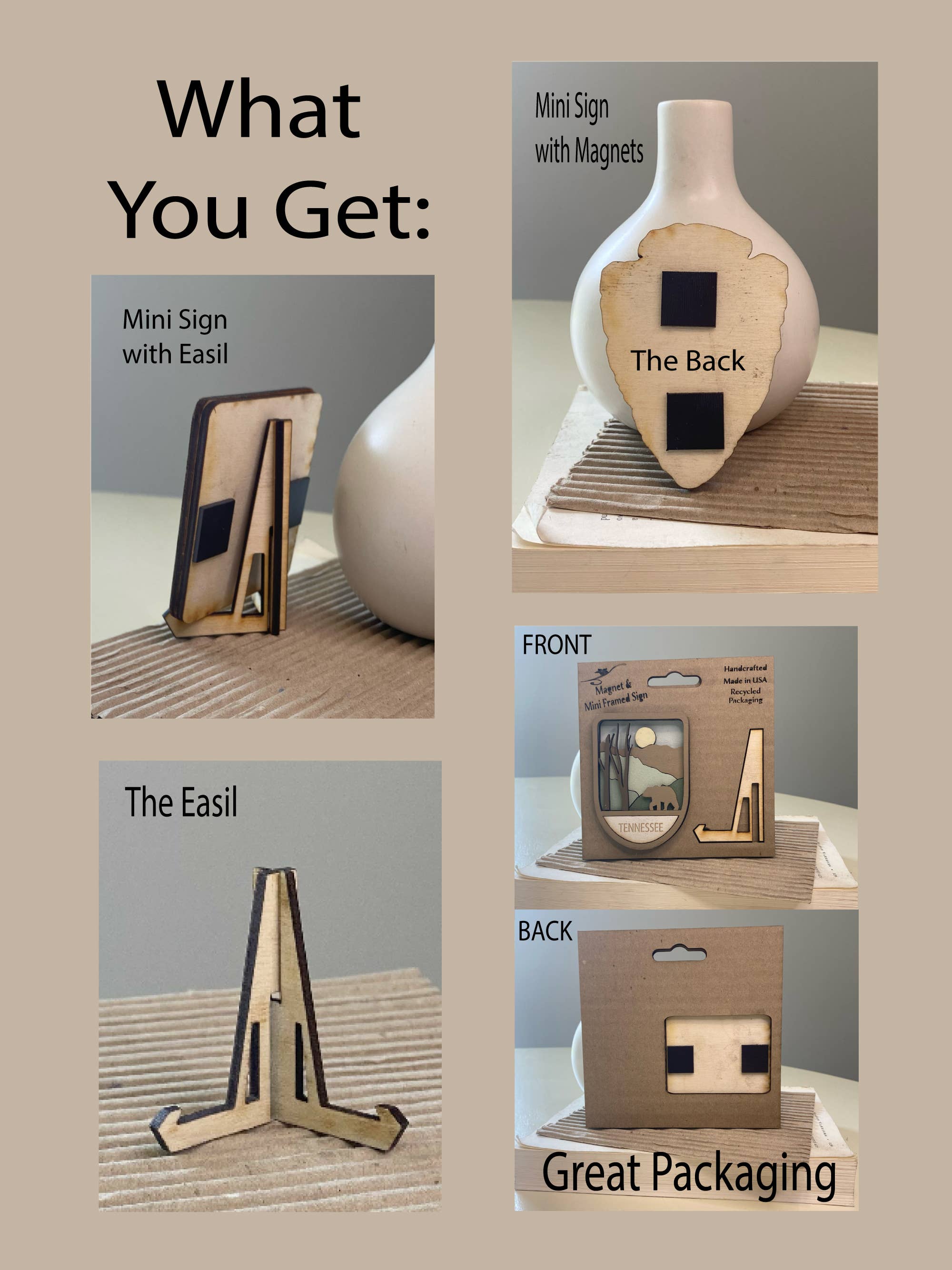 Pine Designs - Wholesale Magnet - Jehovah Nissi Magnet, Lord my Banner, Hebrew, Mini Sign3