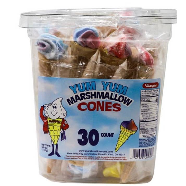 Canister Old Fashioned 1936 Marshmallow Ice Cream Cones🍦1PK for wholesale by O'Shea's Candies Sweet Shop