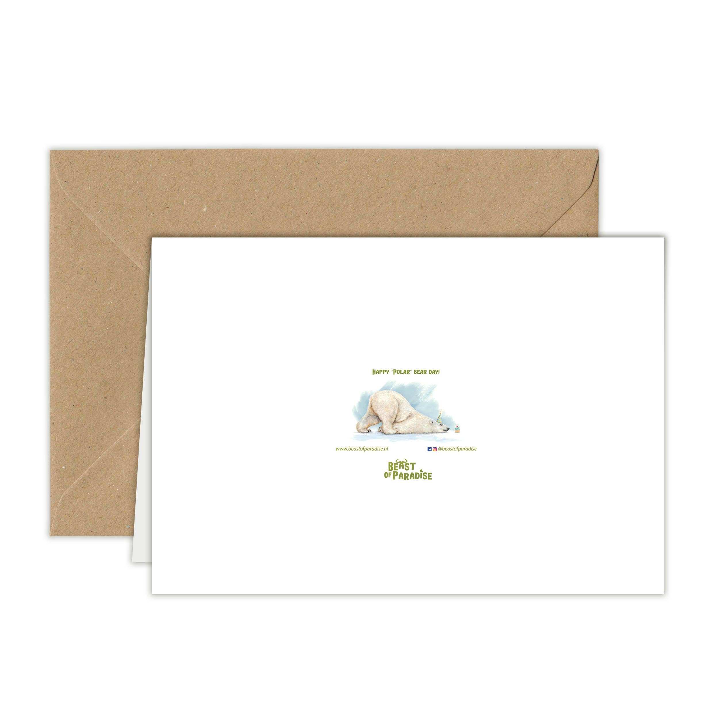 Beast of Paradise – postal de parabéns por atacado – Feliz Dia do Barco 'Polar', Cartão Aniversário, Cartão de Saudação Animal1