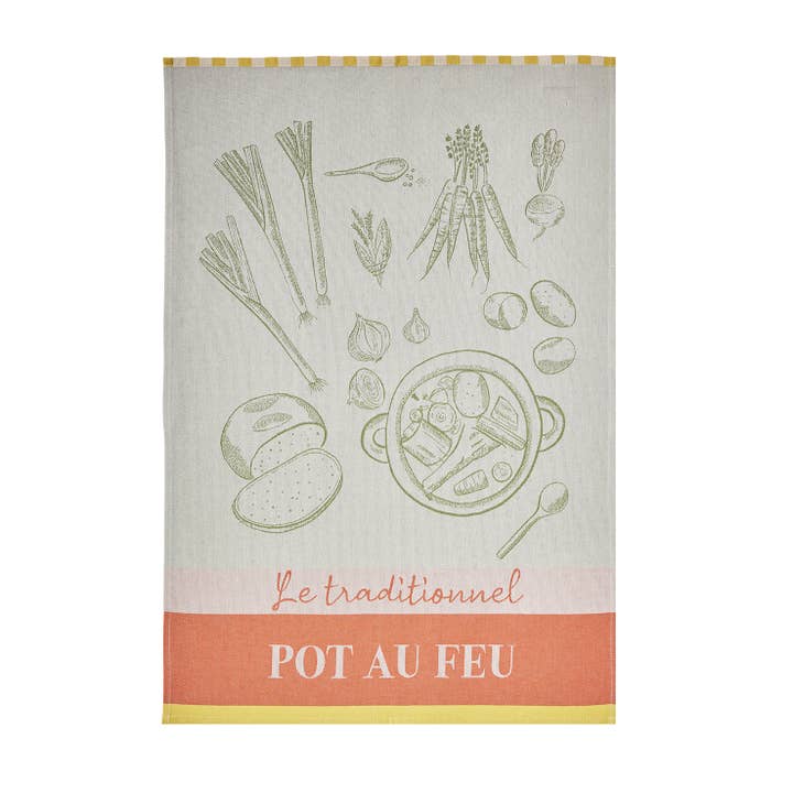 L'arte del pot au feu - Strofinaccio jacquard 50x75 in cotone per la vendita all'ingrosso da parte di Coucke