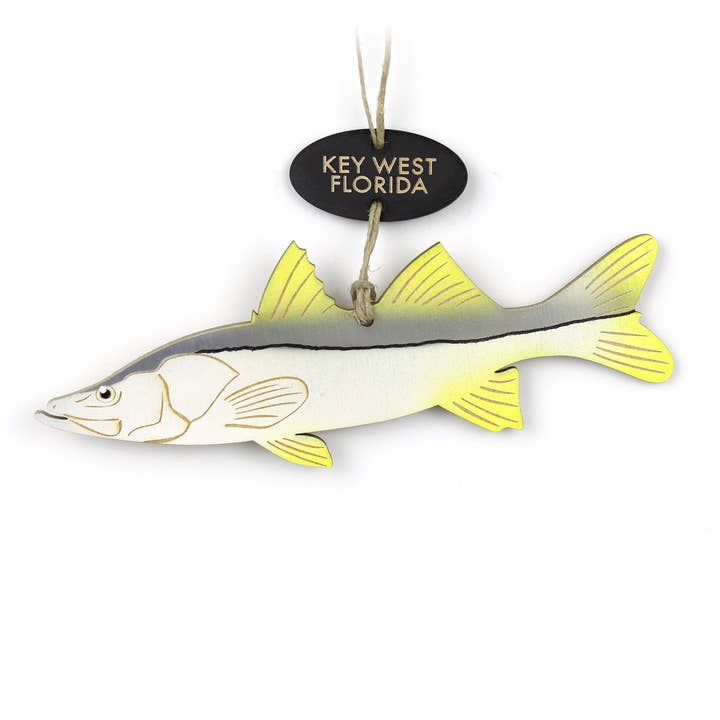 Snook Fish Ornament With Optional Custom Tag for wholesale by Dinosaurnaments