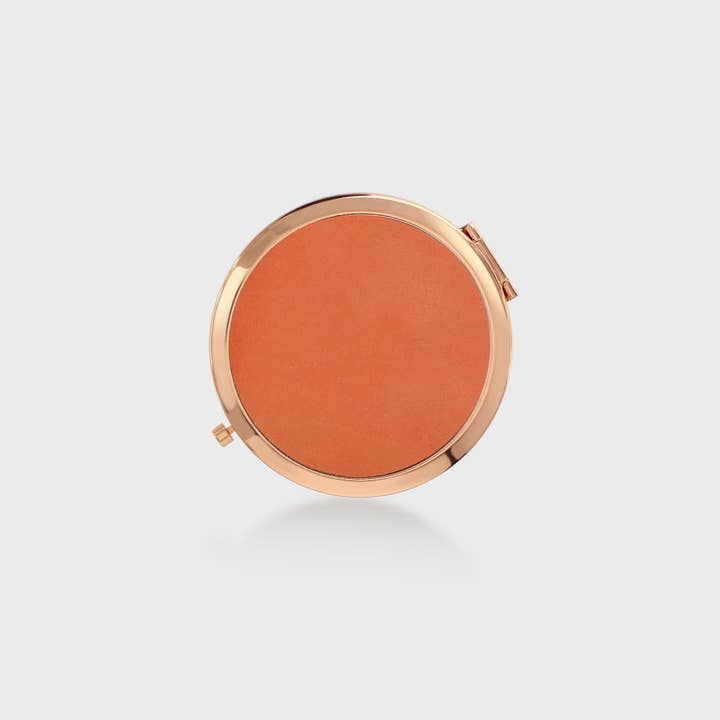 Acorn and Hide – wholesale Compact mirror – Rose Gold Mirror with Leather Lid5