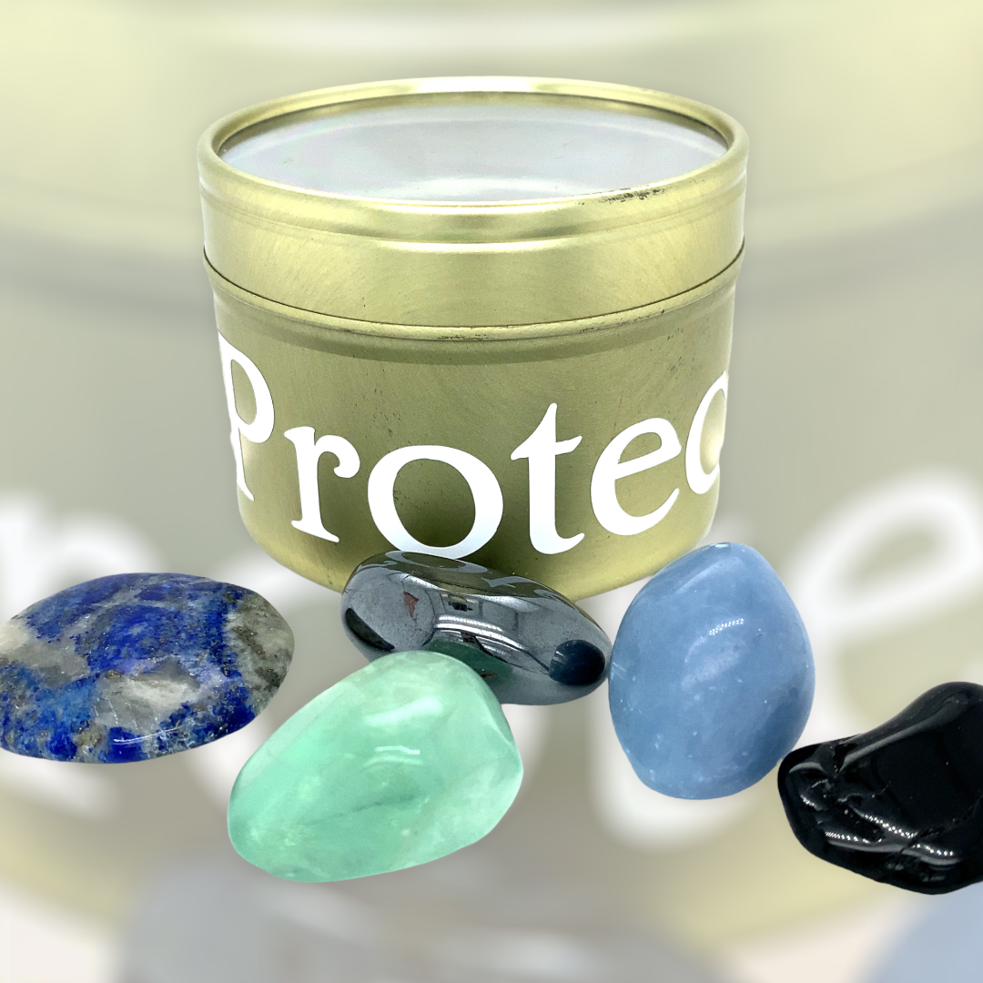 BraShiDa - Venta al por mayor Piedras/cristales espirituales - Set de protección con sodalita, fluorita y angelita2