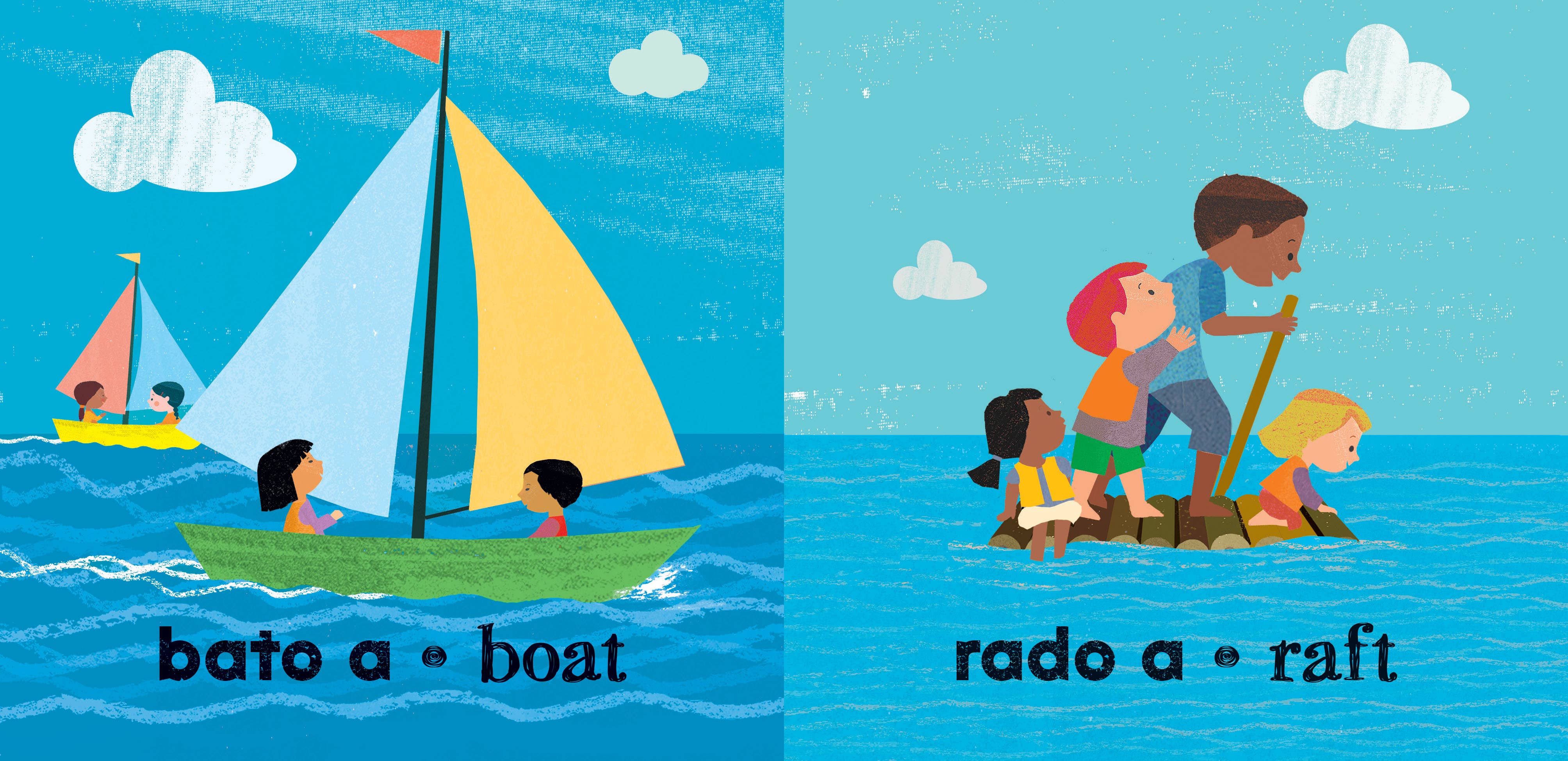 Barefoot Books - Wholesale Preschool Book (3-5) - Fast & Slow (Bilingual Haitian Creole & English)2