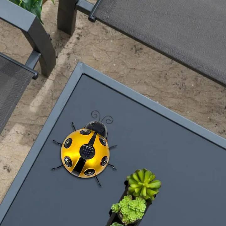 Kiyo Home - Wholesale Outdoor Ornament/Decor - Solar Ladybug4