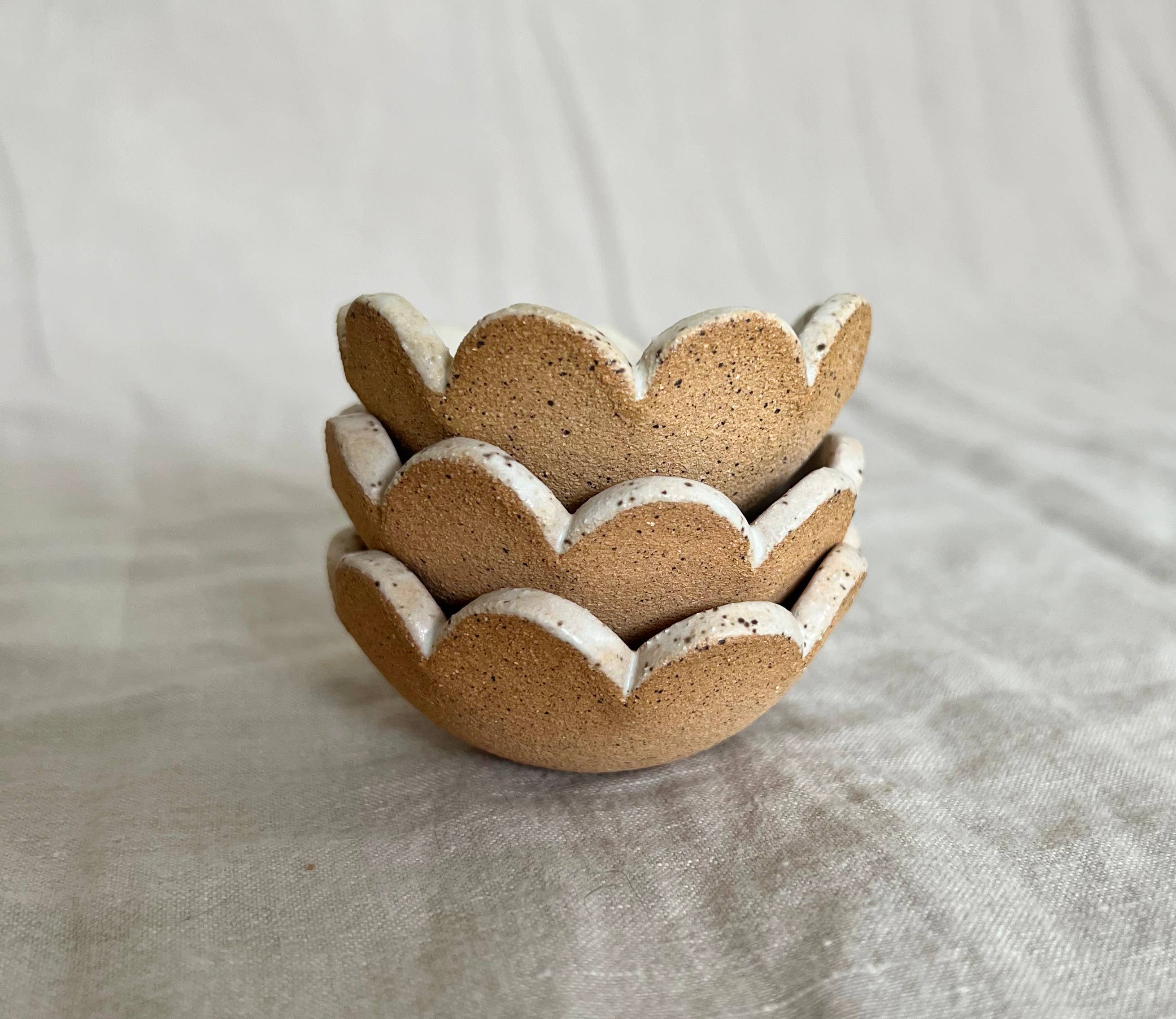 Void & Form Ceramics - Wholesale Jewelry Dish - Cream Flower Ring Dish3