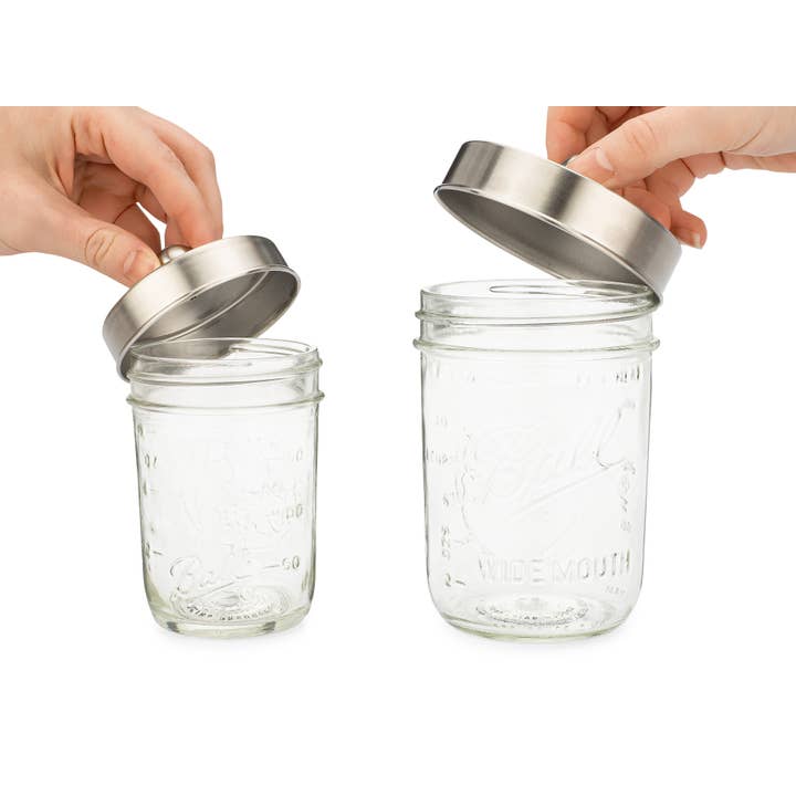 Jarmazing Products - Wholesale Jar - Apothecary Lid Storage Set with Ball Mason Jars - 2 Pack7