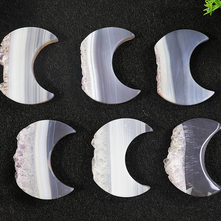 Natures Artifacts Inc - Wholesale Spiritual Stone/Crystal - Agate Druze Moon with Amethyst Druze1