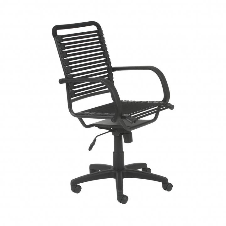HomeRoots - Wholesale Chair - 45" All Black Flat Bungee Cord High Back Office Chair1