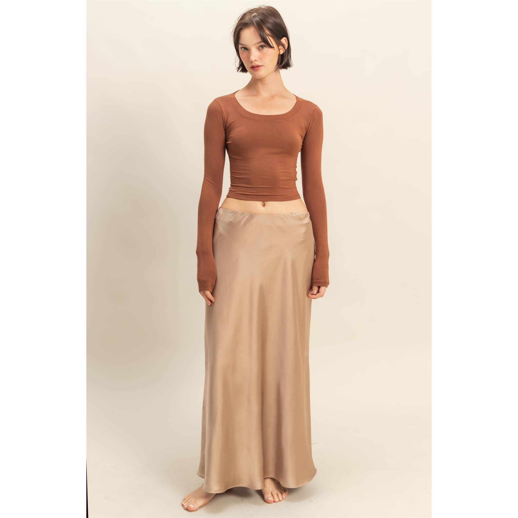 HYFVE - Wholesale Shirt - Women's - Cropped Scoop Neck Long Sleeve Top13