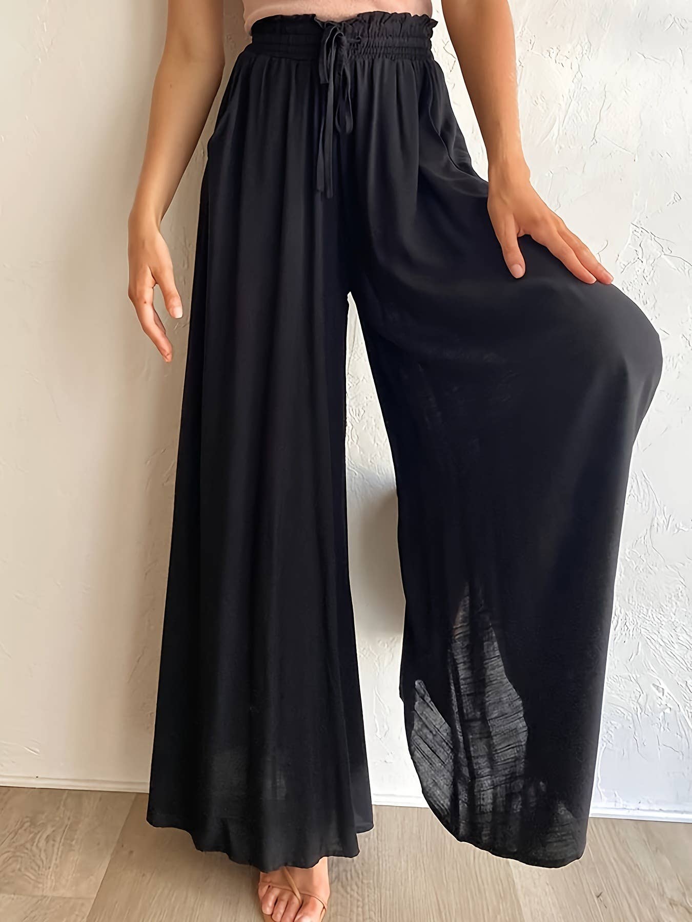 Lily Clothing - Wholesale Pants - Women's - High-Waisted Wide-Legged Pants Long Skirt Pants5