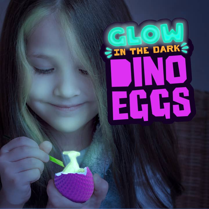Dan&Darci - Wholesale Classic Toy - Kids - Glow in The Dark Dino Eggs Dig Kit for Kids