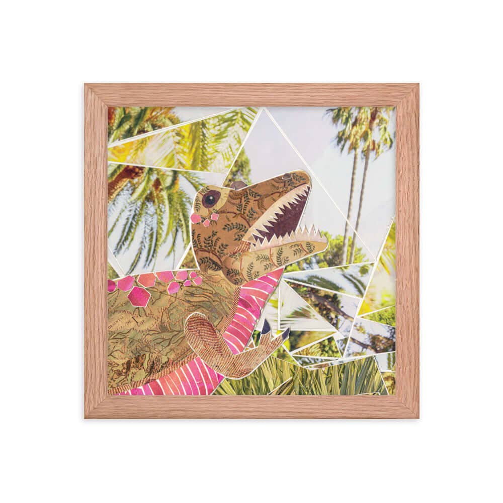 more the merrlier - Wholesale Art Print - T-rex Dinosaur Framed Collage Art Nursery Print10