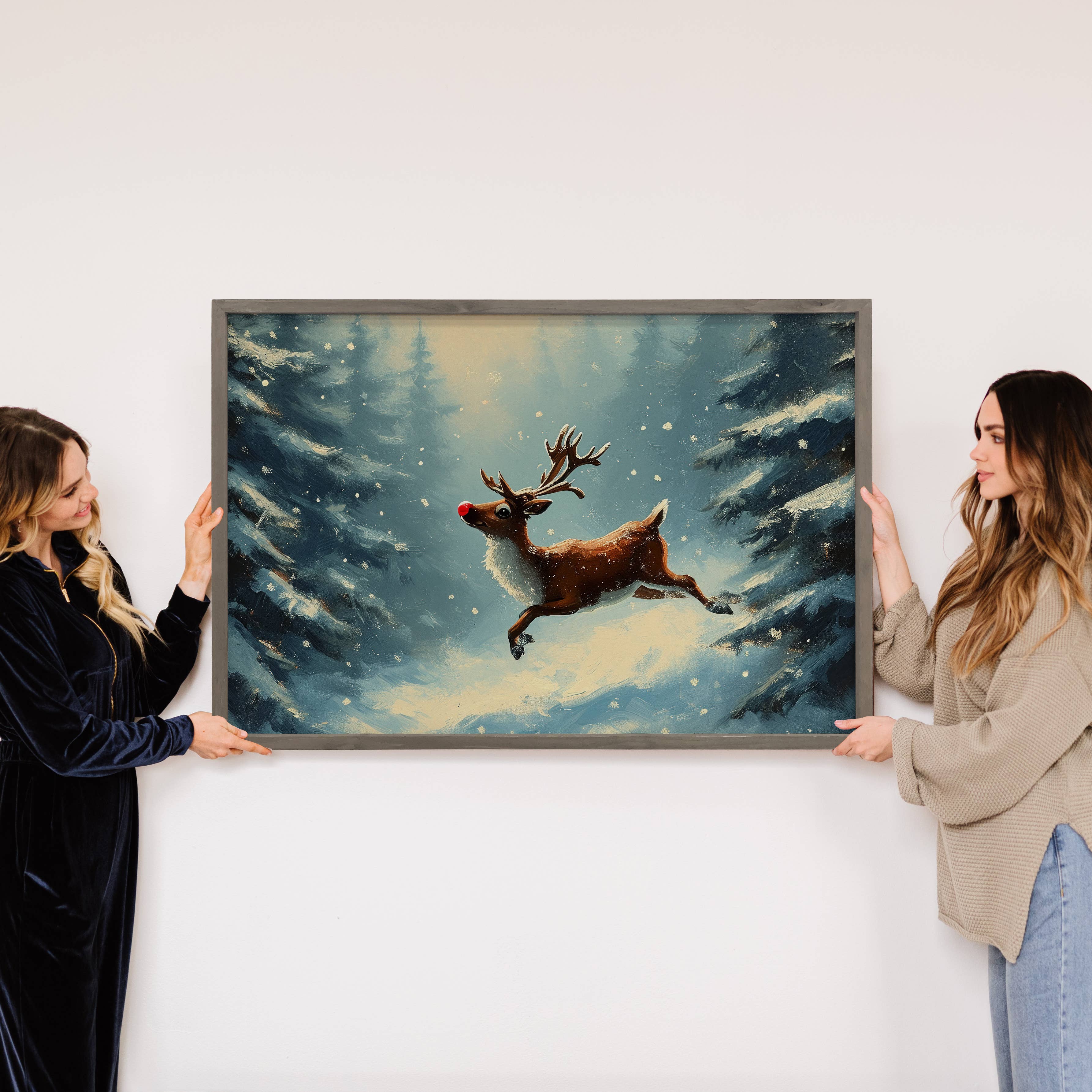 Hangout Home – wholesale Art print – Rudolph the Red Nosed Reindeer - Christmas Canvas Art 4