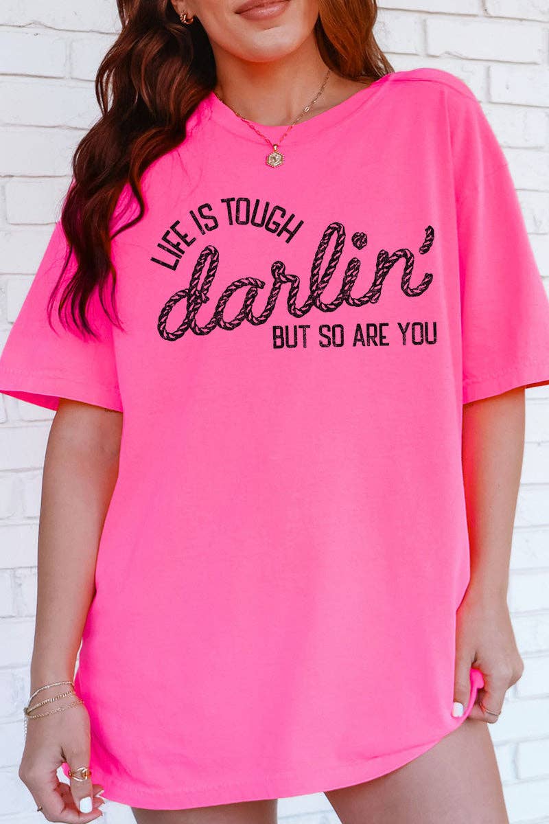 Wholesale Accessory Market - Wholesale Screen Printed T-Shirt - Women's - Life Is Tough Comfort Colors Adult Ring-Spun Cotton Tee16