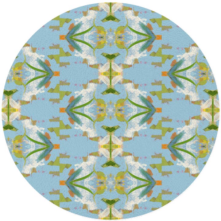 English Garden Blue Laura Park Tempered Glass Cutting Board for wholesale by Marye-Kelley